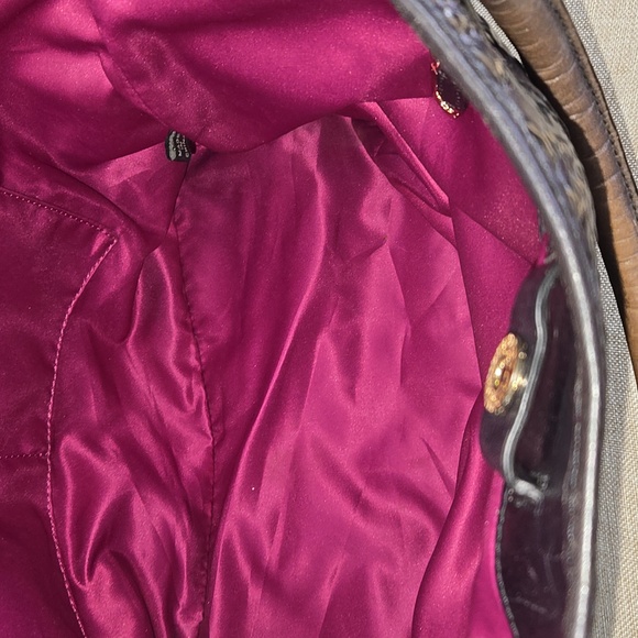 Cole Haan Brown Woven Leather Tote Shoulder Bag - Picture 10 of 13